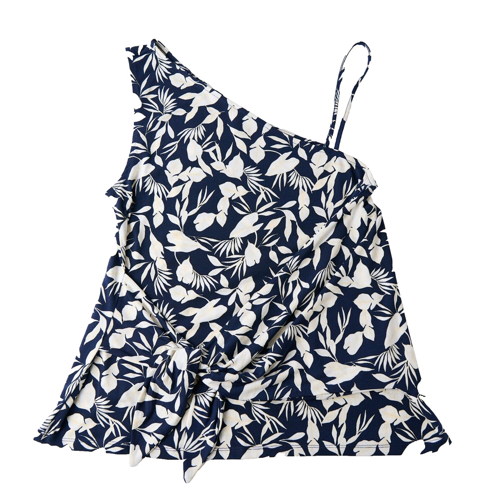 Banana Republic One Shoulder Floral Top Womens Medium Resort Vacation Costal Y2K